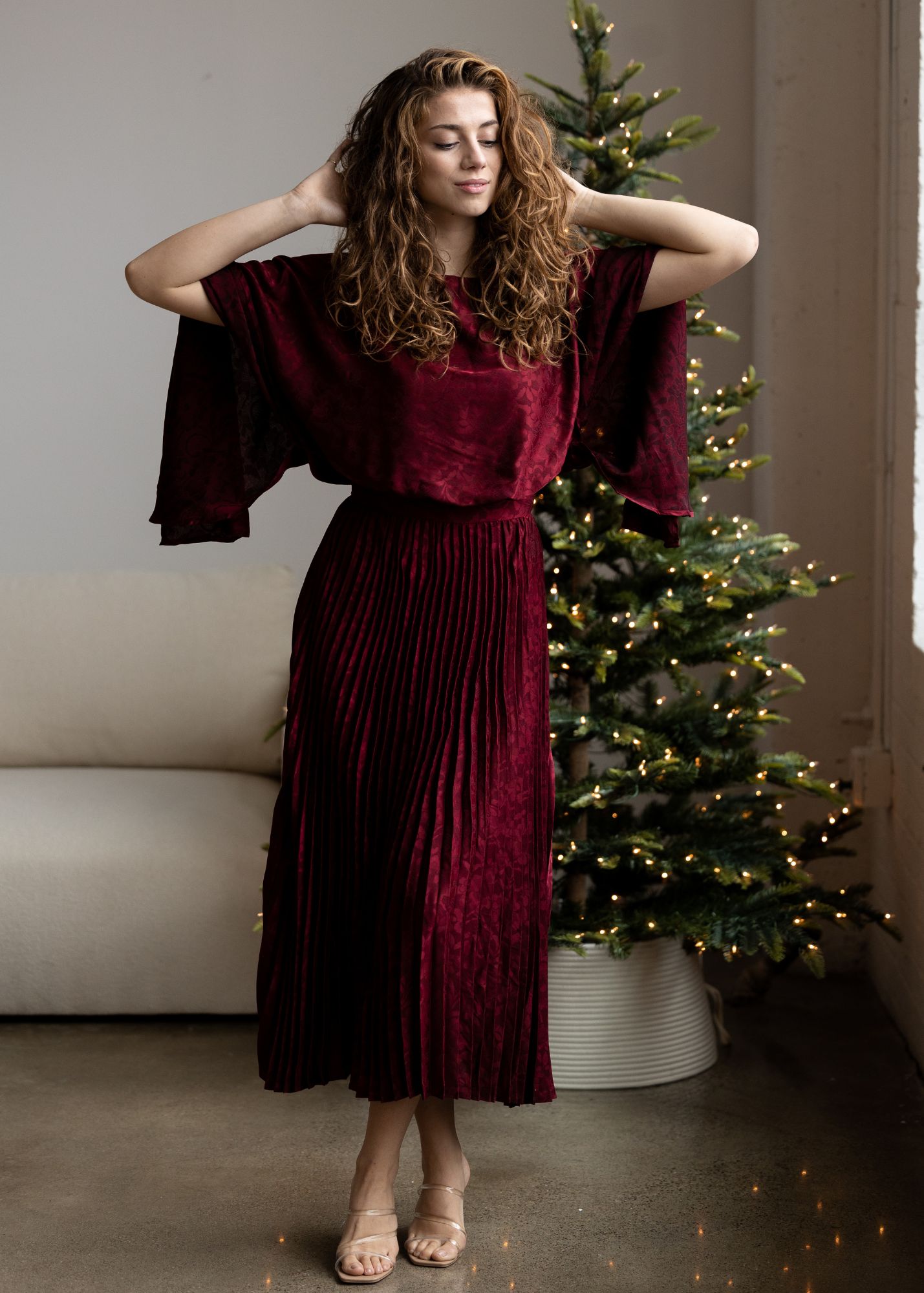 Merlot velvet cheap dress