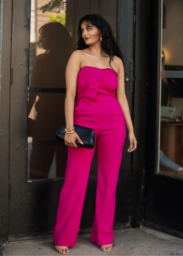 MAGENTA STRAPLESS JUMPSUIT