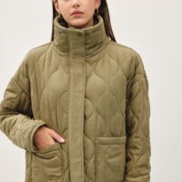 OLIVE GREEN QUILTED JACKET