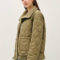 OLIVE GREEN QUILTED JACKET