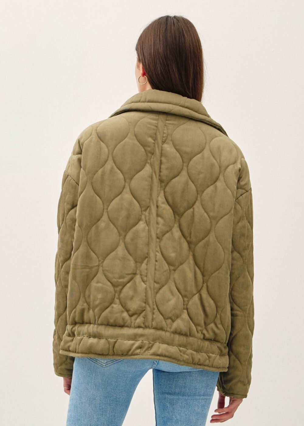 OLIVE GREEN QUILTED JACKET