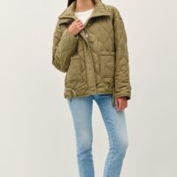 OLIVE GREEN QUILTED JACKET