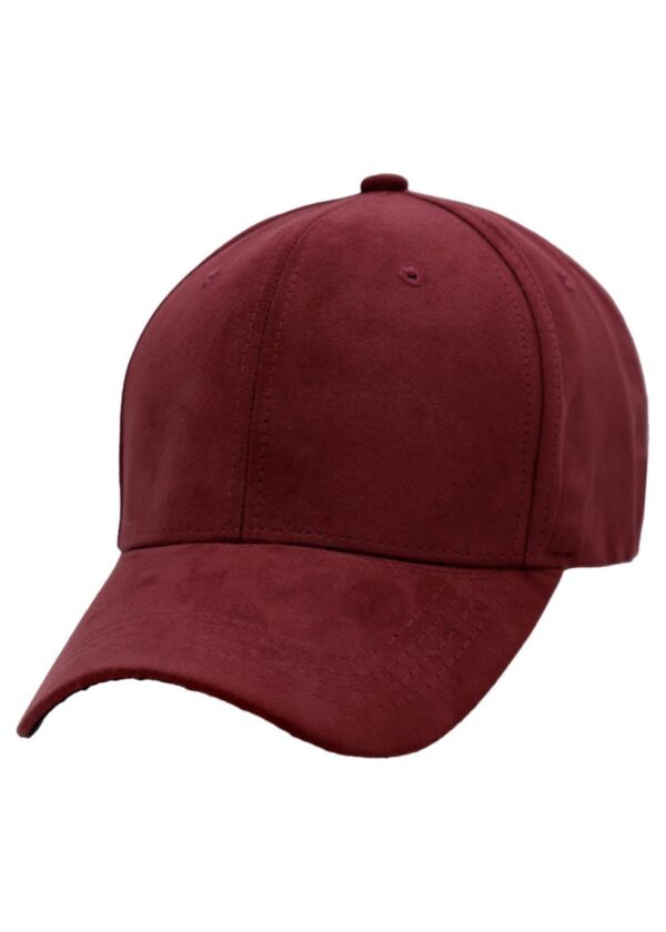 MAROON SUEDE BASEBALL HAT