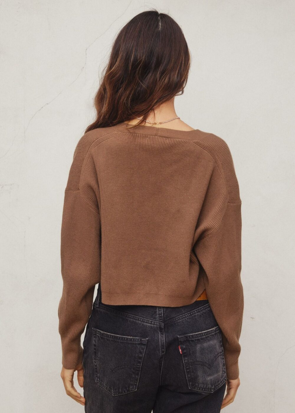 BROWN SHRUG CARDIGAN