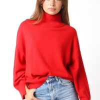 RED TURTLENECK SWEATER