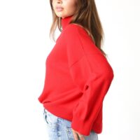 RED TURTLENECK SWEATER