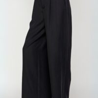 BLACK WIDE LEG TROUSERS