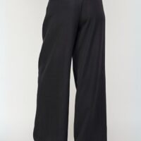 BLACK WIDE LEG TROUSERS