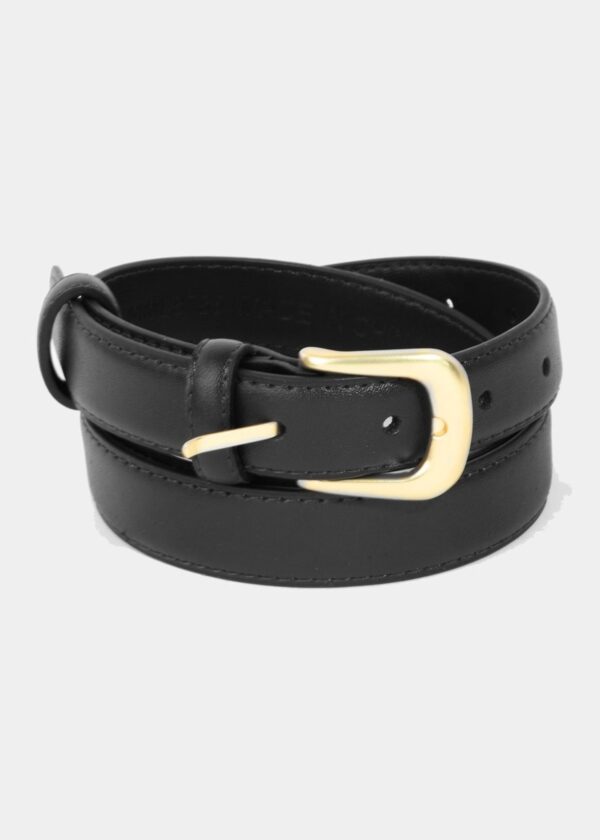 BLACK LEATHER BELT