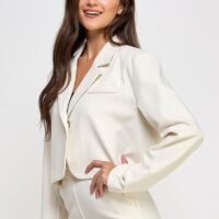 IVORY CROPPED BLAZER