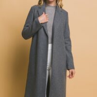 GREY OPEN FRONT COAT