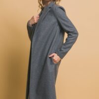 GREY OPEN FRONT COAT