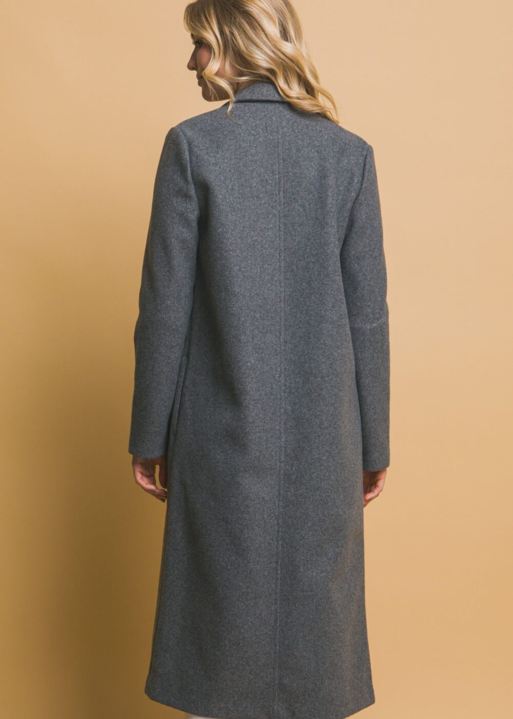 GREY OPEN FRONT COAT