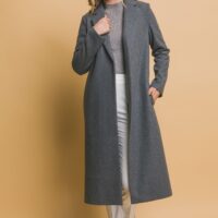 GREY OPEN FRONT COAT