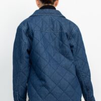 DARK WASH QUILTED DENIM JACKET