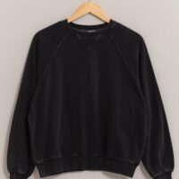 BLACK CREW NECK SWEATSHIRT