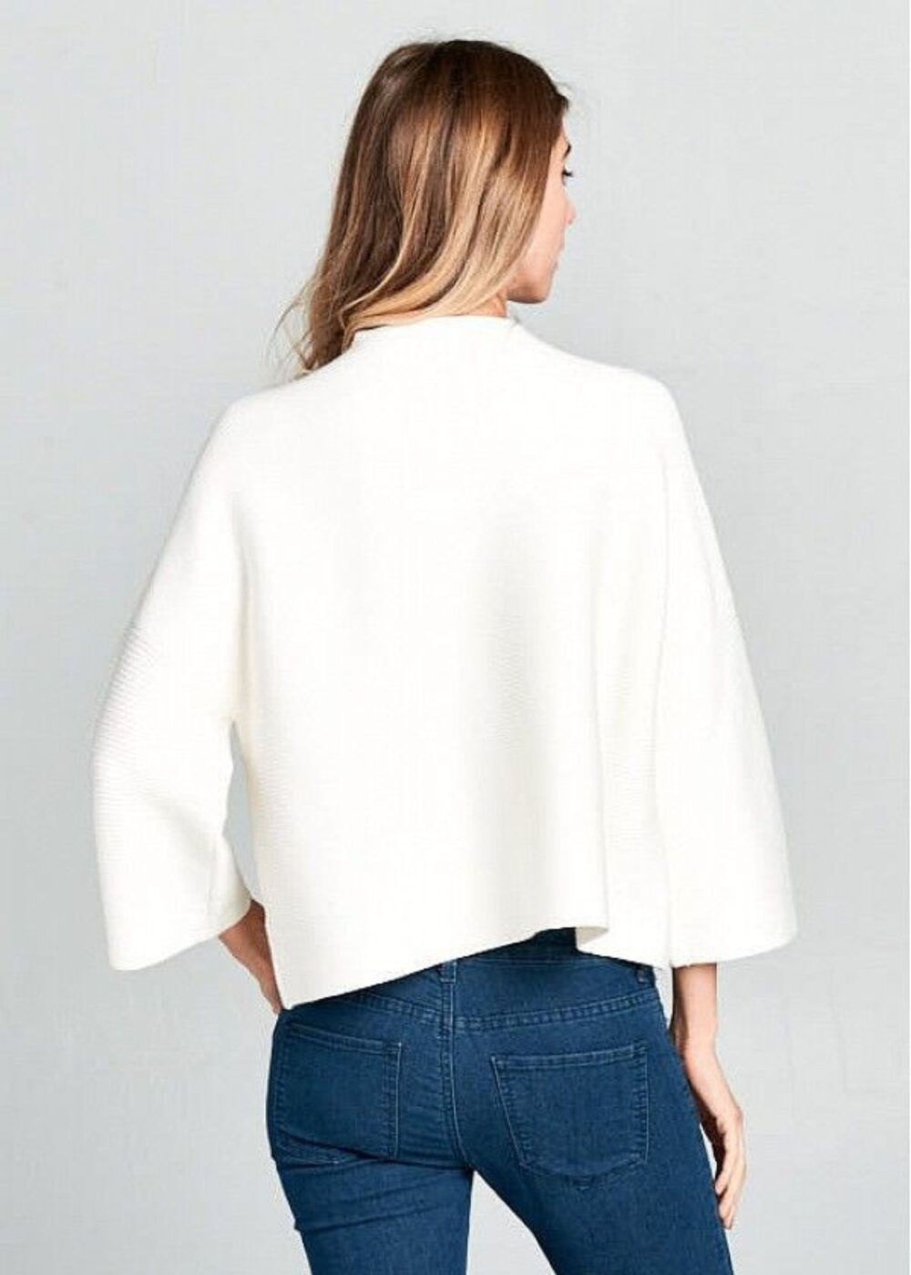 IVORY MOCK NECK SWEATER