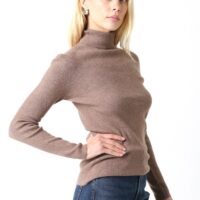 MOCHA BROWN TURTLENECK SWEATER