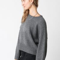 GREY CREW NECK SWEATER