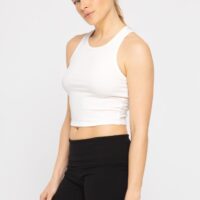 WHITE RACERBACK TANK TOP