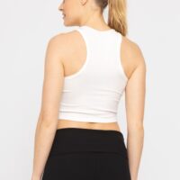 WHITE RACERBACK TANK TOP