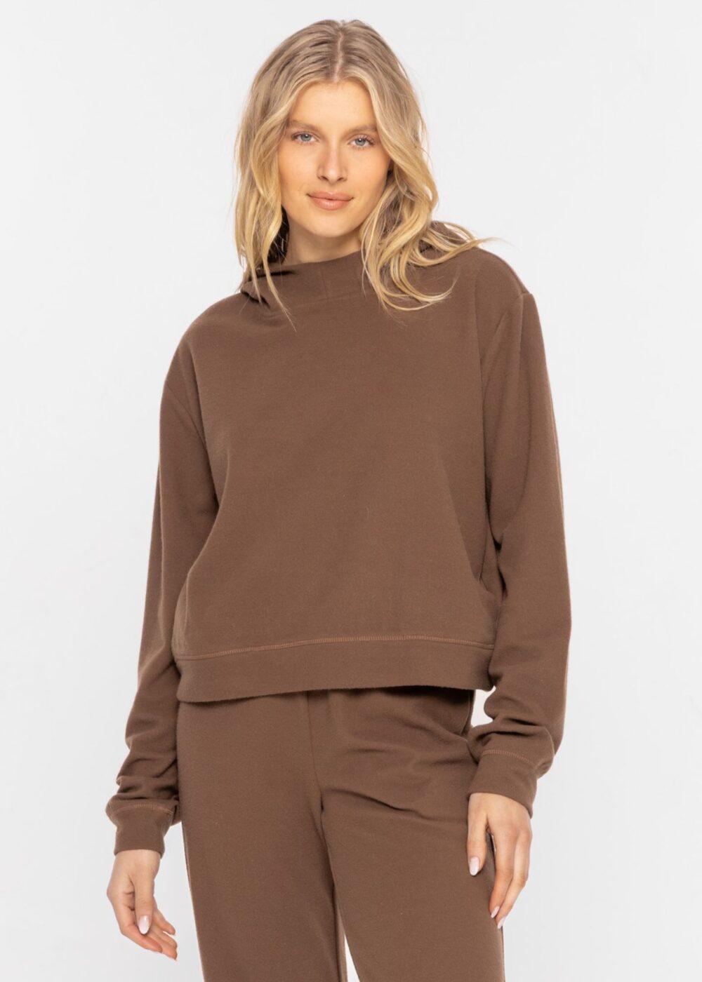 BROWN FLEECE SWEATSHIRT