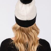 BLACK AND WHITE BEANIE