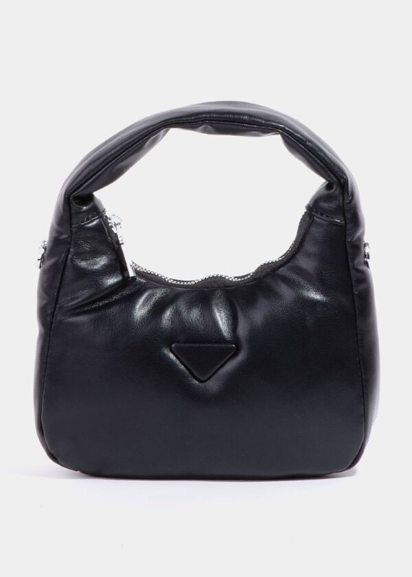 BLACK FAUX LEATHER PURSE