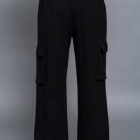 BLACK CARGO SWEATPANTS