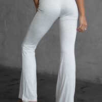 HEATHER WHITE FLARE LEGGINGS