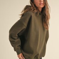 OLIVE GREEN HOODED SWEATSHIRT