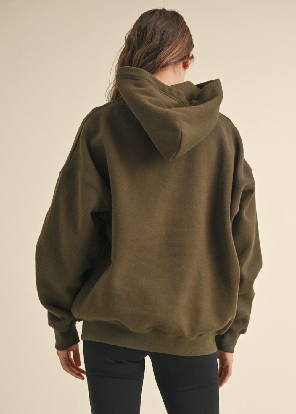 OLIVE GREEN HOODED SWEATSHIRT