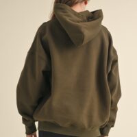 OLIVE GREEN HOODED SWEATSHIRT