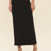 BLACK MAXI PENCIL SKIRT