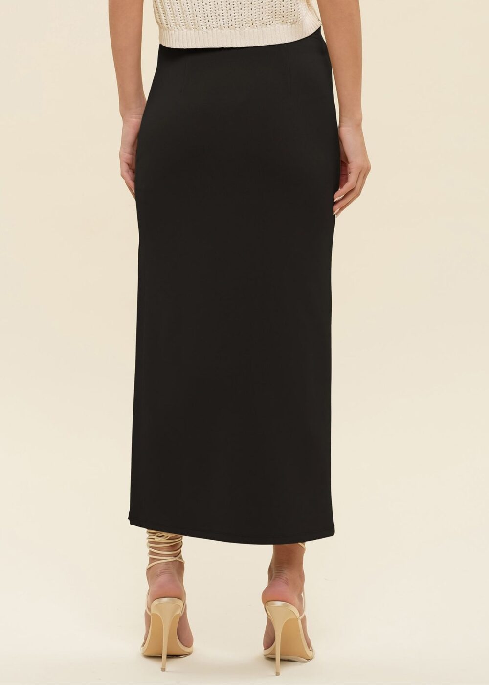 BLACK MAXI PENCIL SKIRT