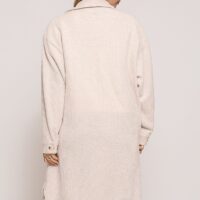 OATMEAL OVERSIZED WAFFLE KNIT SHACKET