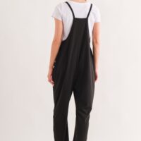 BLACK FRENCH TERRY JUMPSUIT