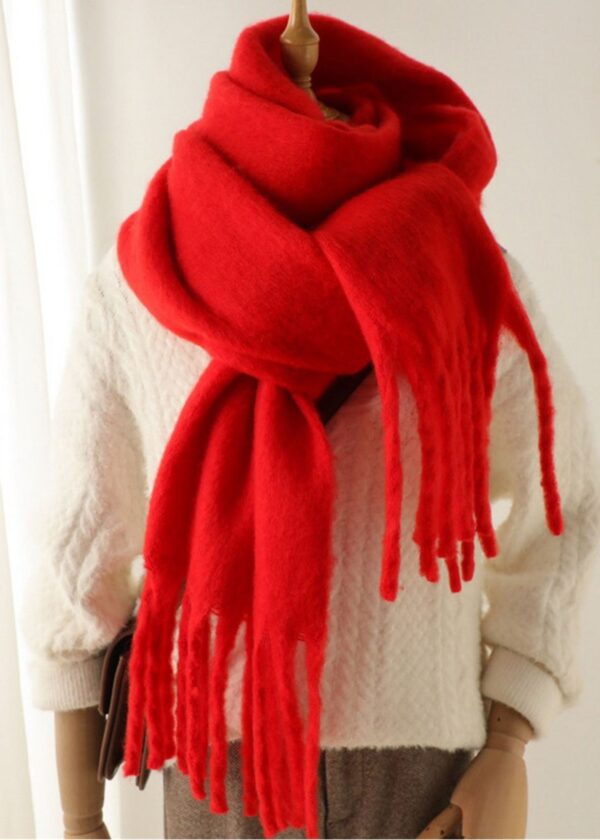 RED BLANKET SCARF