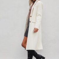 CREAM LONG WINTER COAT