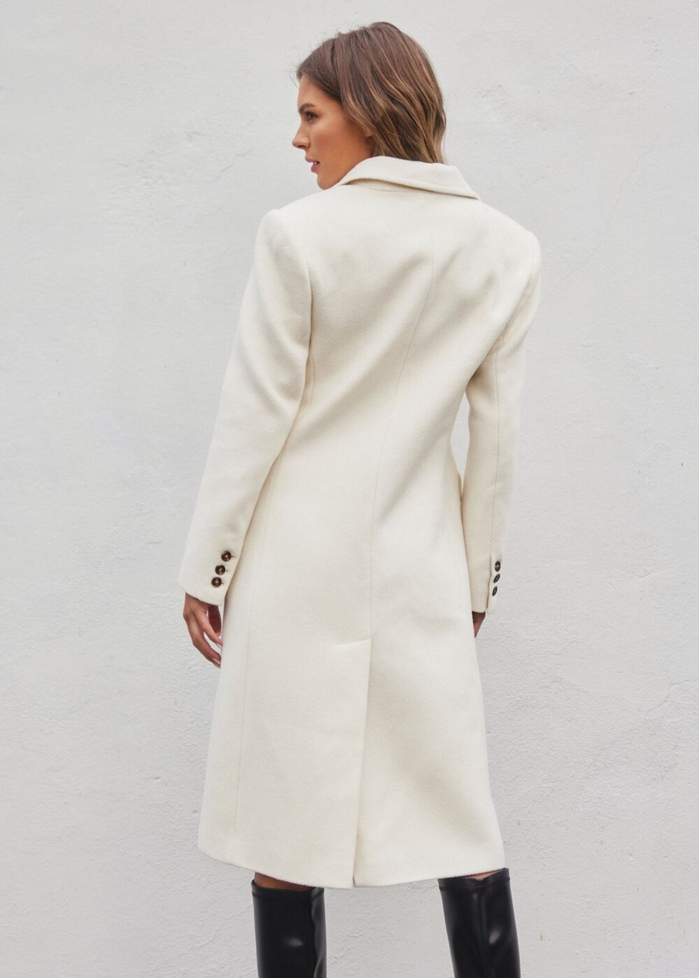 CREAM LONG WINTER COAT