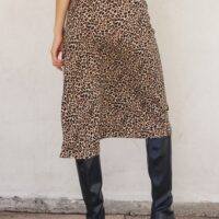 LEOPARD PRINT MIDI SKIRT