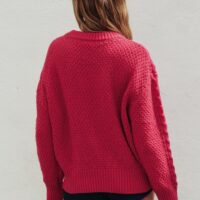 JAZZY ROSE CABLE KNIT SWEATER