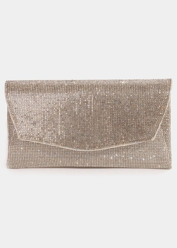 GOLD RHINESTONE CLUTCH