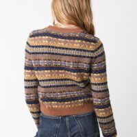 BROWN, BLUE, AND YELLOW FAIR ISLE SWEATER