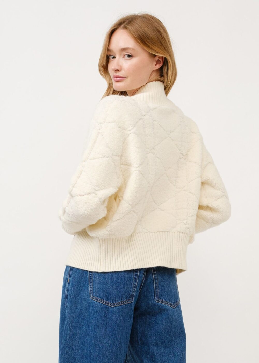 IVORY QUILTED JACKET