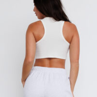 WHITE RACERBACK TANK TOP