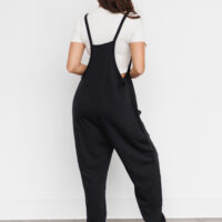 BLACK FRENCH TERRY JUMPSUIT