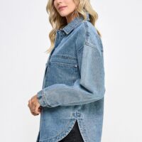 MEDIUM WASH DENIM SHACKET