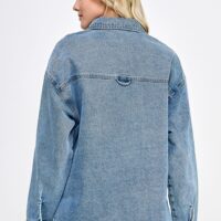 MEDIUM WASH DENIM SHACKET