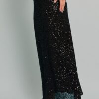 BLACK SEQUIN MAXI SKIRT